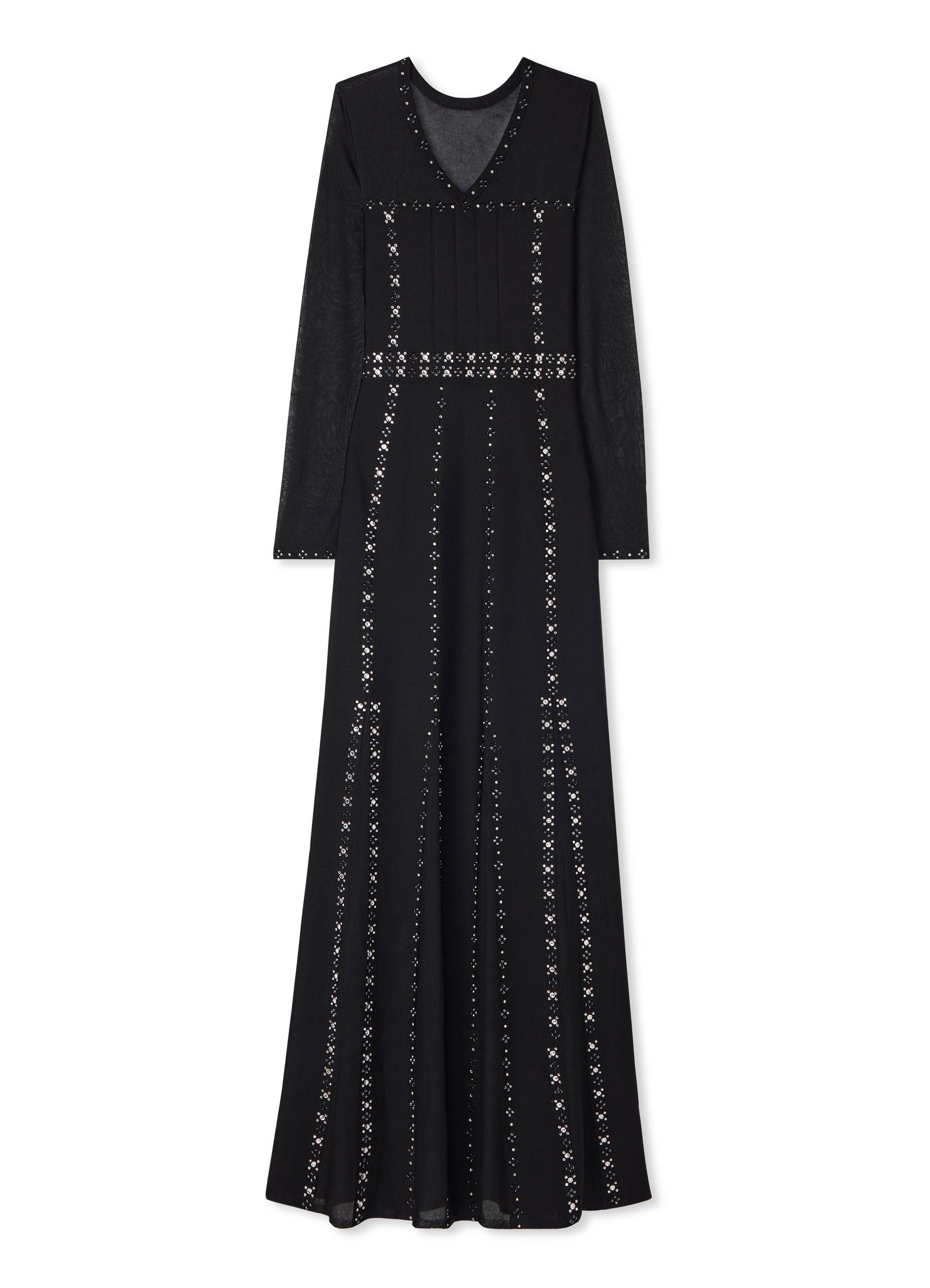 Long Sleeve Studded Gown | St. John Knits