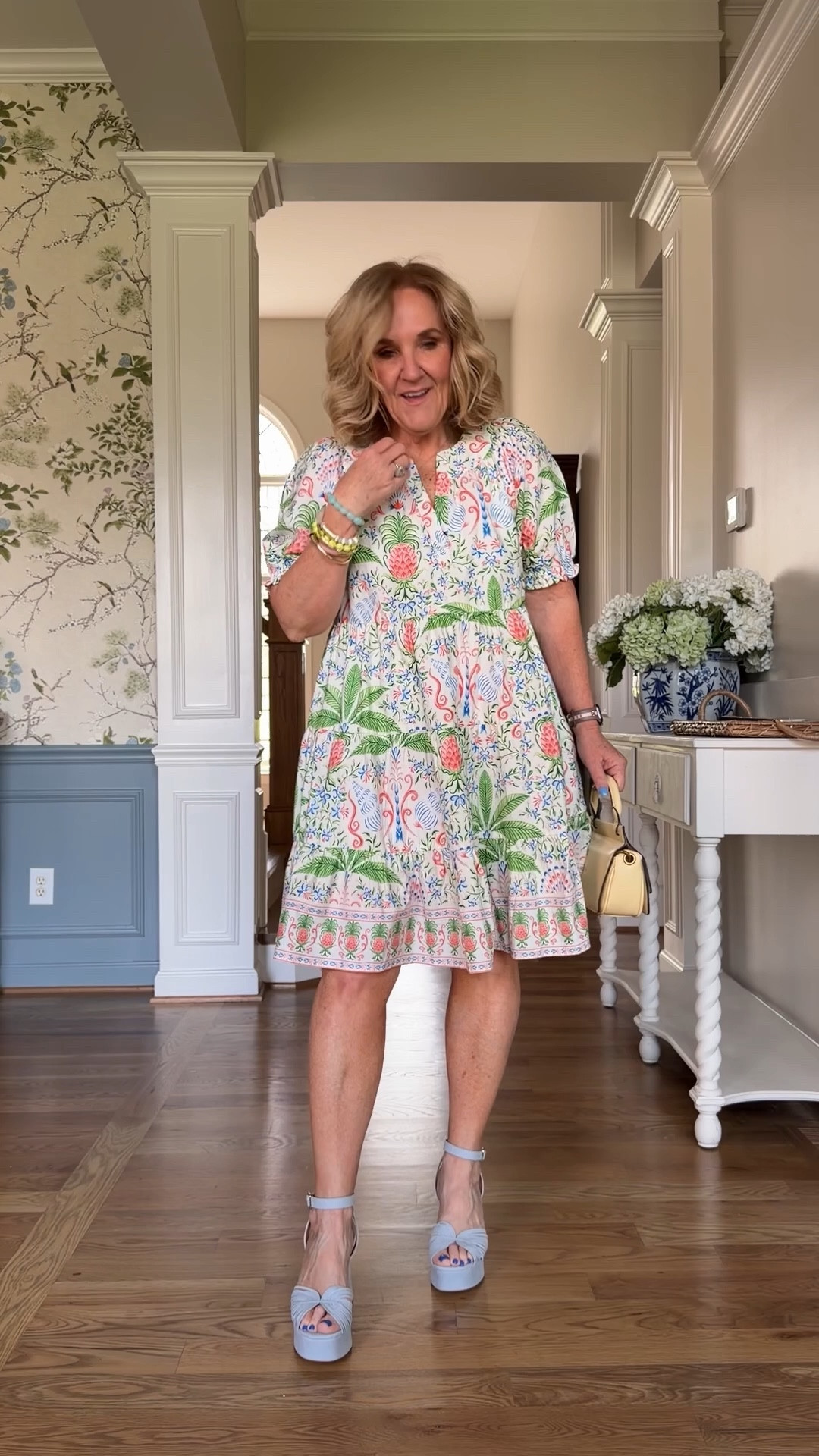 Dress size medium. Dress up or down. 
Bracelet stack 20% off with code NANETTE20. I love this one but also love my new stack with green mauve and lilac  

#LTKOver40 #LTKPetite #LTKSeasonal