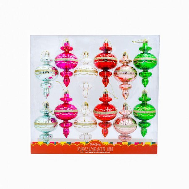 Packed Party "Mint to Be Merry" 12 CT Assorted Ornament Set - Walmart.com | Walmart (US)