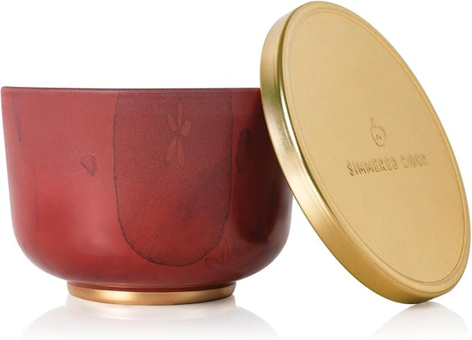 Thymes Simmered Cider Poured Candle Tin with Gold Lid - Scented Candle with a Warm Apple Scent - ... | Amazon (US)