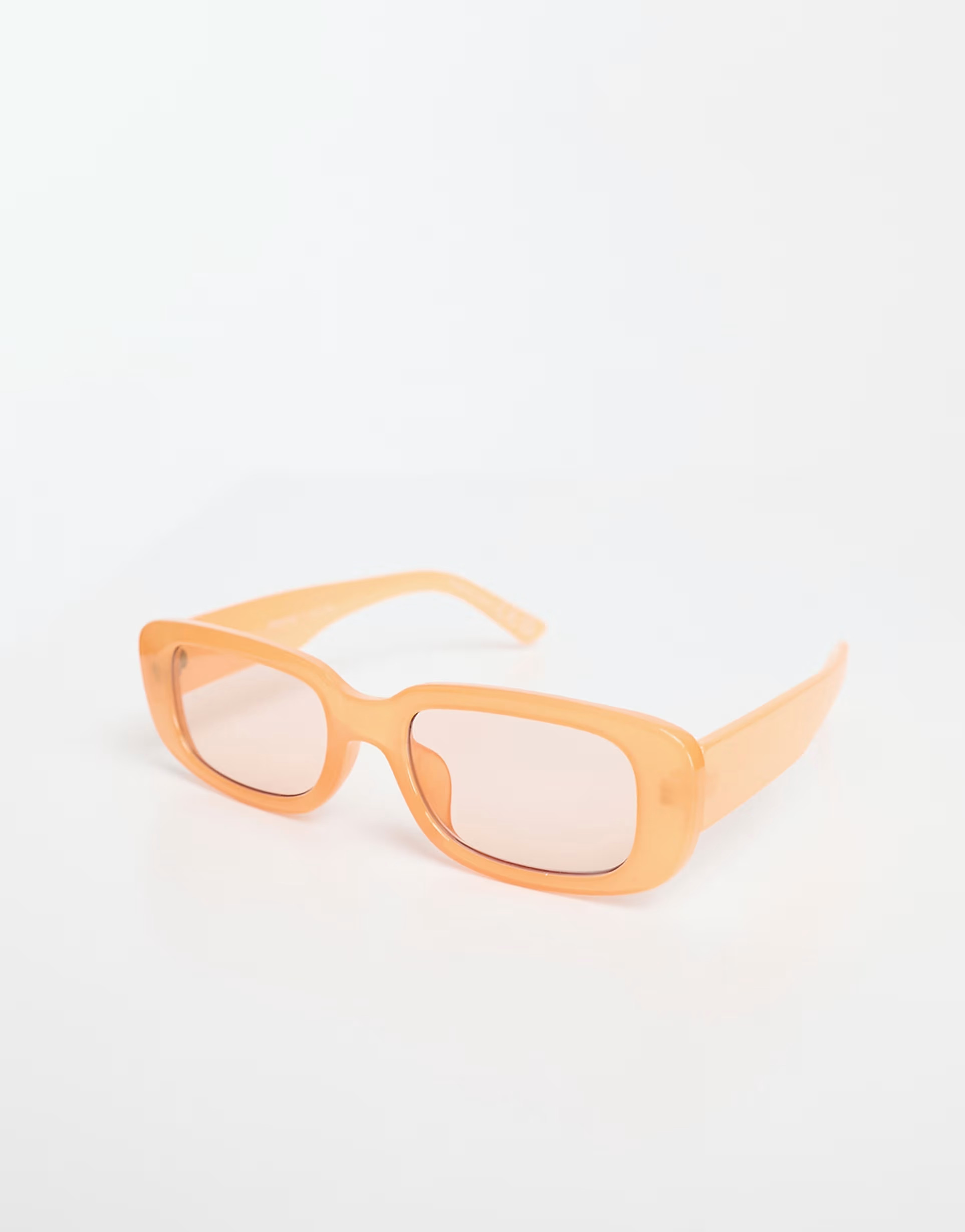 Monki - Petites lunettes de soleil rectangulaires - Orange | ASOS (Global)