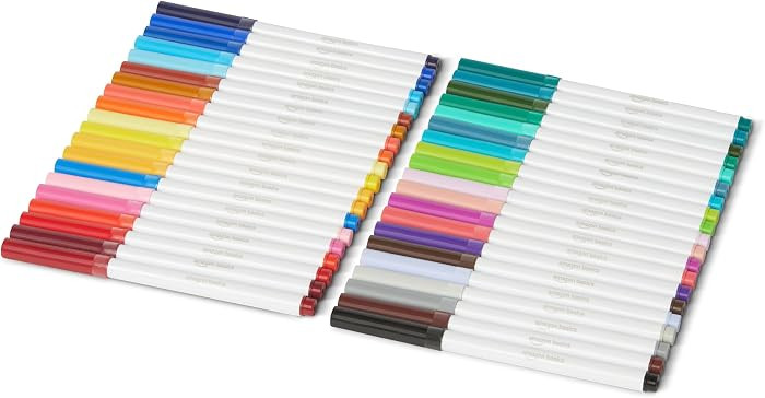 Amazon Basics Super Tip Washable Markers, 40 Vibrant Colors, Multicolored | Amazon (US)
