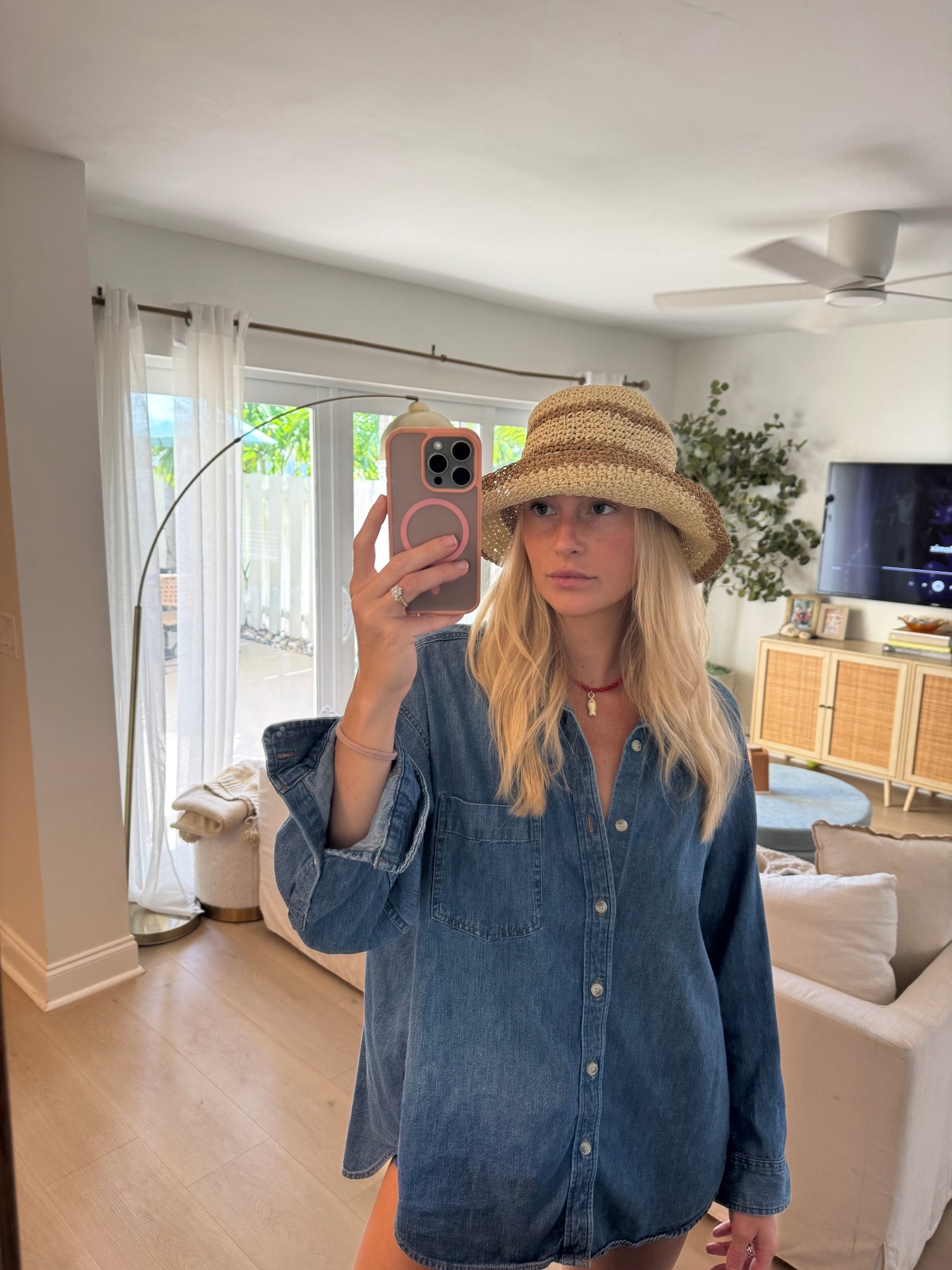 a denim button up is a closet staple — wear as an oversized dress or with mini shorts and a cool sandal. I love this shade from @aritzia. 

#aritzia #target #ootd

#LTKStyleTip #LTKFindsUnder100 #LTKFindsUnder50