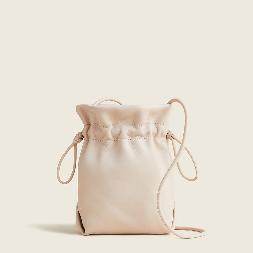 Lisbon drawstring bag in leather | J. Crew US