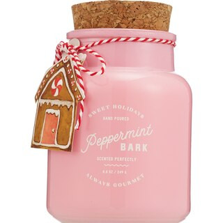 Decorware Printed Milk Glass Candle, Peppermint Bark, 8.8 oz | CVS