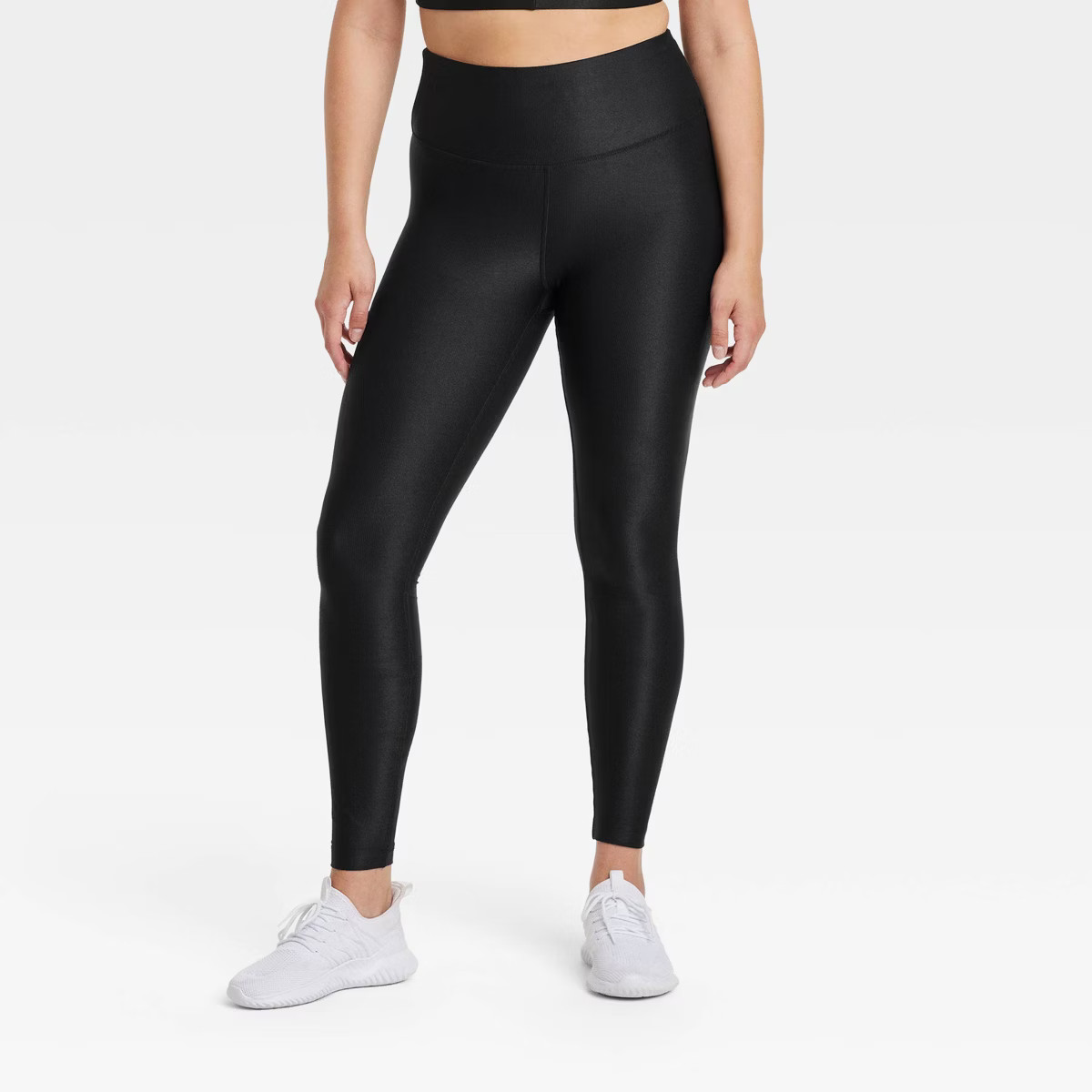 Women's High-Rise Shine Ribbed Leggings - All In Motion™ | Target