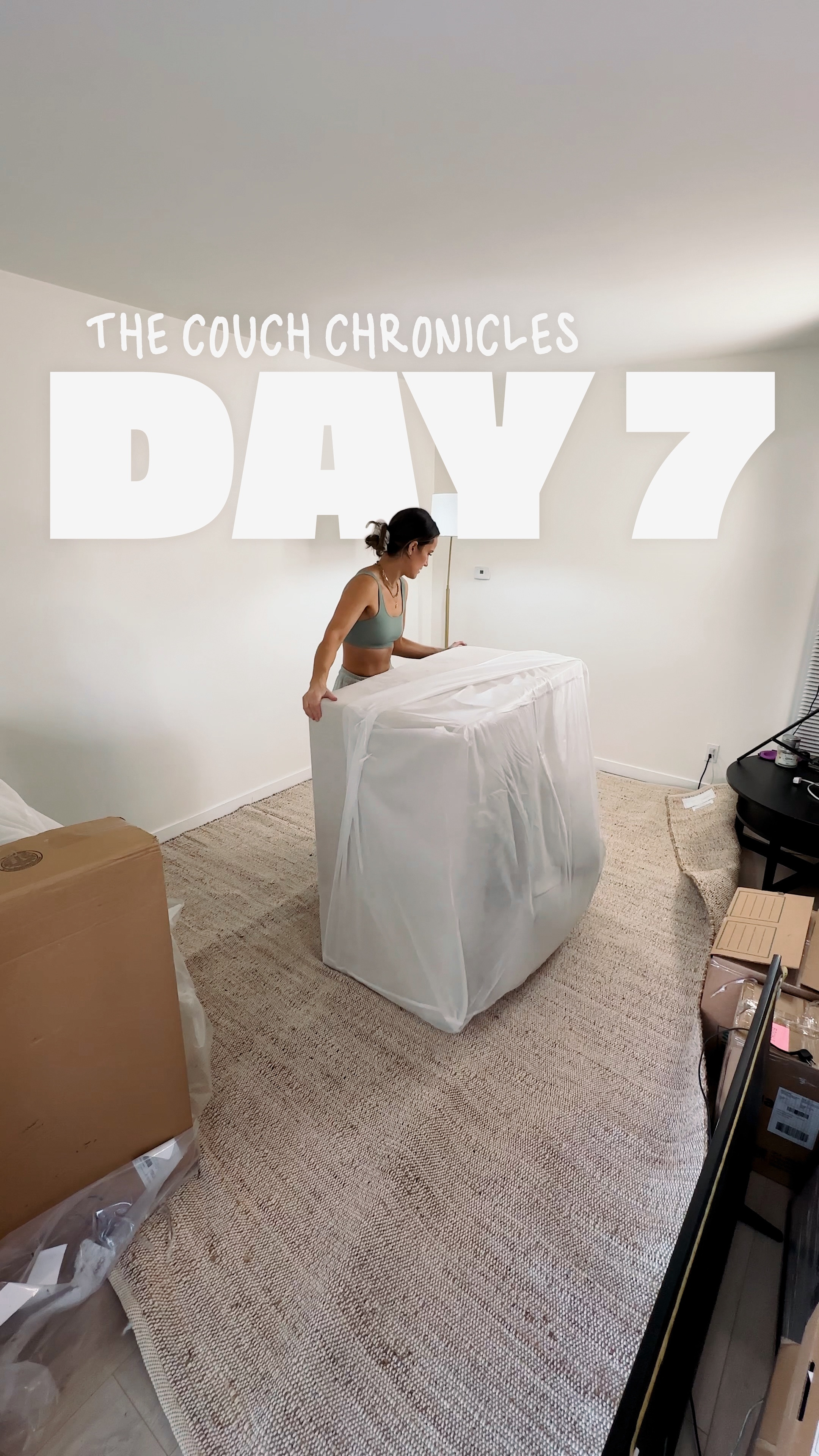 The couch chronicles have begun ☁️🤤 Day 7 of settling into my first solo apartment, and today was all about figuring out how to fit my massive couch through the door (while my old one still sat there, mocking me). 

After some strategic living room box Tetris, we made it happen. I finally got to lay down my new rug and assemble the BEST COUCH I’VE EVER FELT OR LAID ON! Slowly but surely, it’s coming together 🥹

PS the couch is the Zone 3 piece sectional + ottoman from @livingspaces!! The only place I’ll ever buy a couch!

#ApartmentDecor #MoveInVlog #NewCouch #movingvlog #sololiving #InteriorInspo #FurnitureSetup