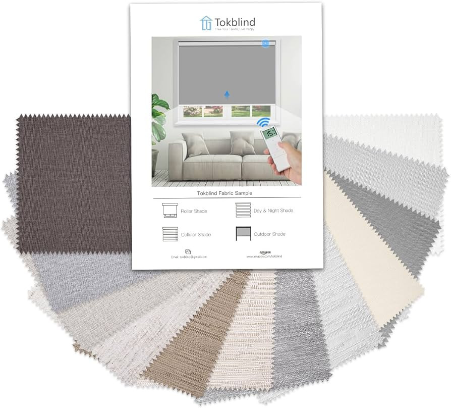 Tokblind Blackout Roller Shade Fabric Sample Swatch | Amazon (US)