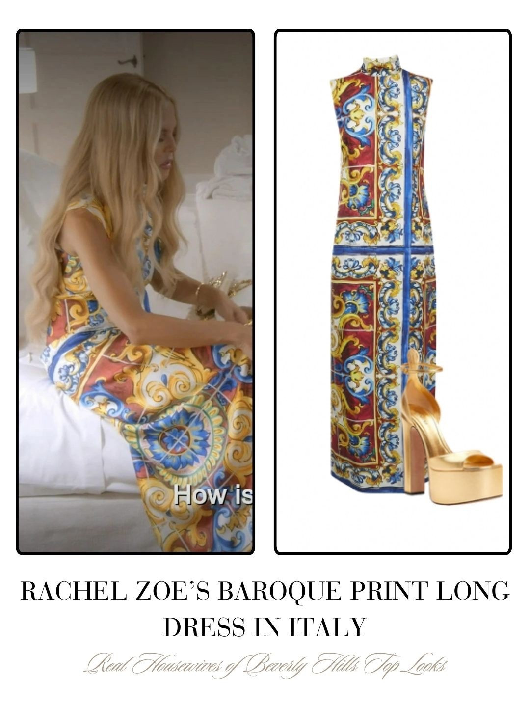 Rachel Zoe’s Printed Caftan and Sunglasses in Italy 