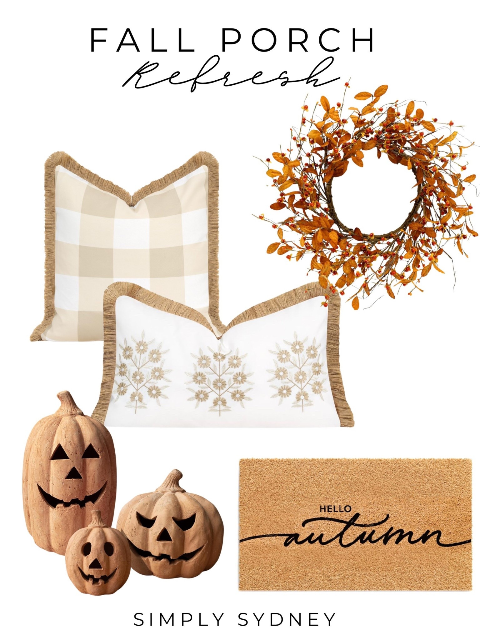 Fall porch refresh!! I'm obsessed with neutrals and pops of color for this season! And these dupe terracotta pumpkins! 🍁

#LTKHome #LTKSeasonal