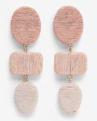 Multi Shape Ombre Yarn Drop Earrings | Express