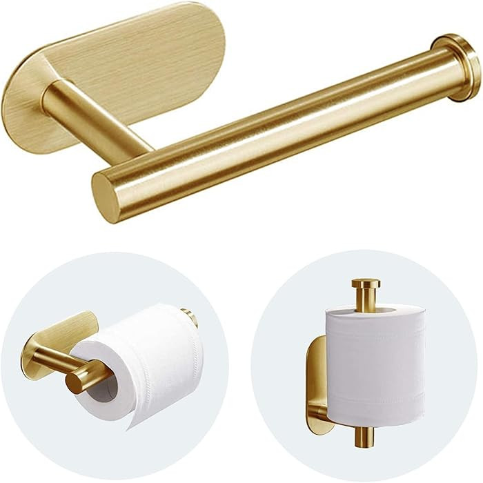 JOPOFI Toilet Paper Holder - Self Adhesive Toilet Paper Holder Wall Mount for Bathroom, SUS 304 S... | Amazon (US)