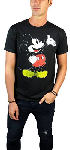 Disney Mickey Mouse Classic Distressed Graphic T-shirt (X-large, Black) | Amazon (US)