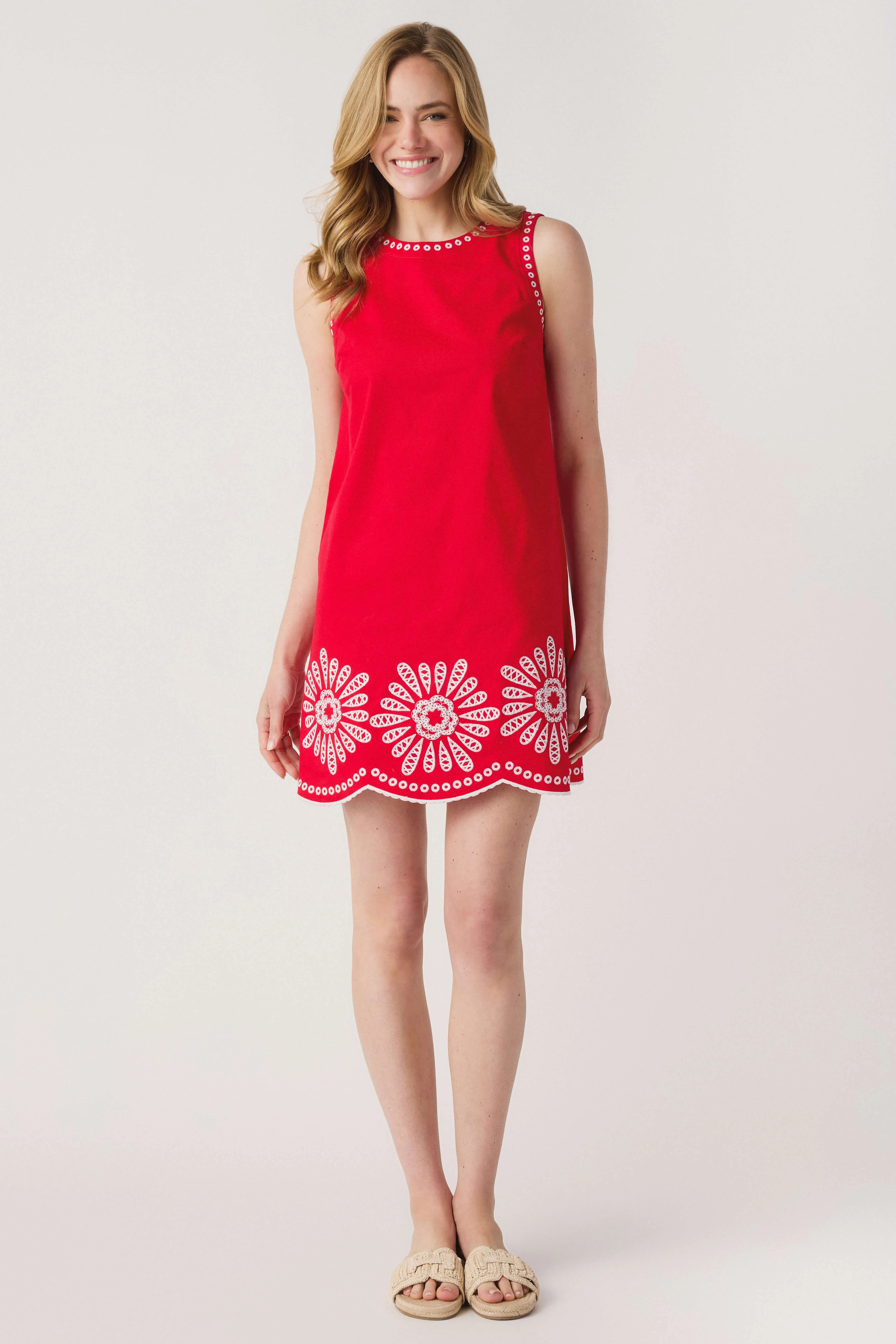 Pinch Floral Embroidered Mini Dress | Social Threads