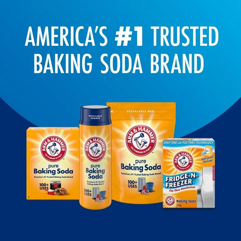 ARM & HAMMER Pure Baking Soda, For Baking, Cleaning & Deodorizing, 1 lb Box | Walmart (US)