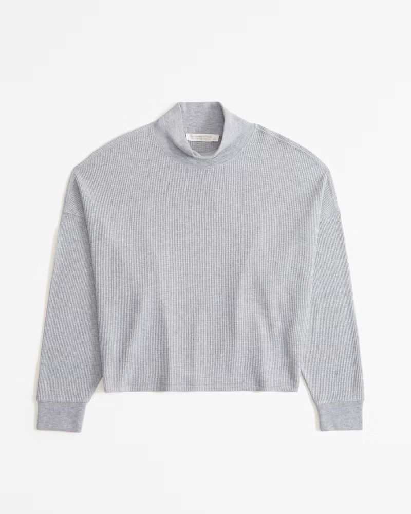 Lounge Waffle Mockneck Top | Abercrombie & Fitch (US)