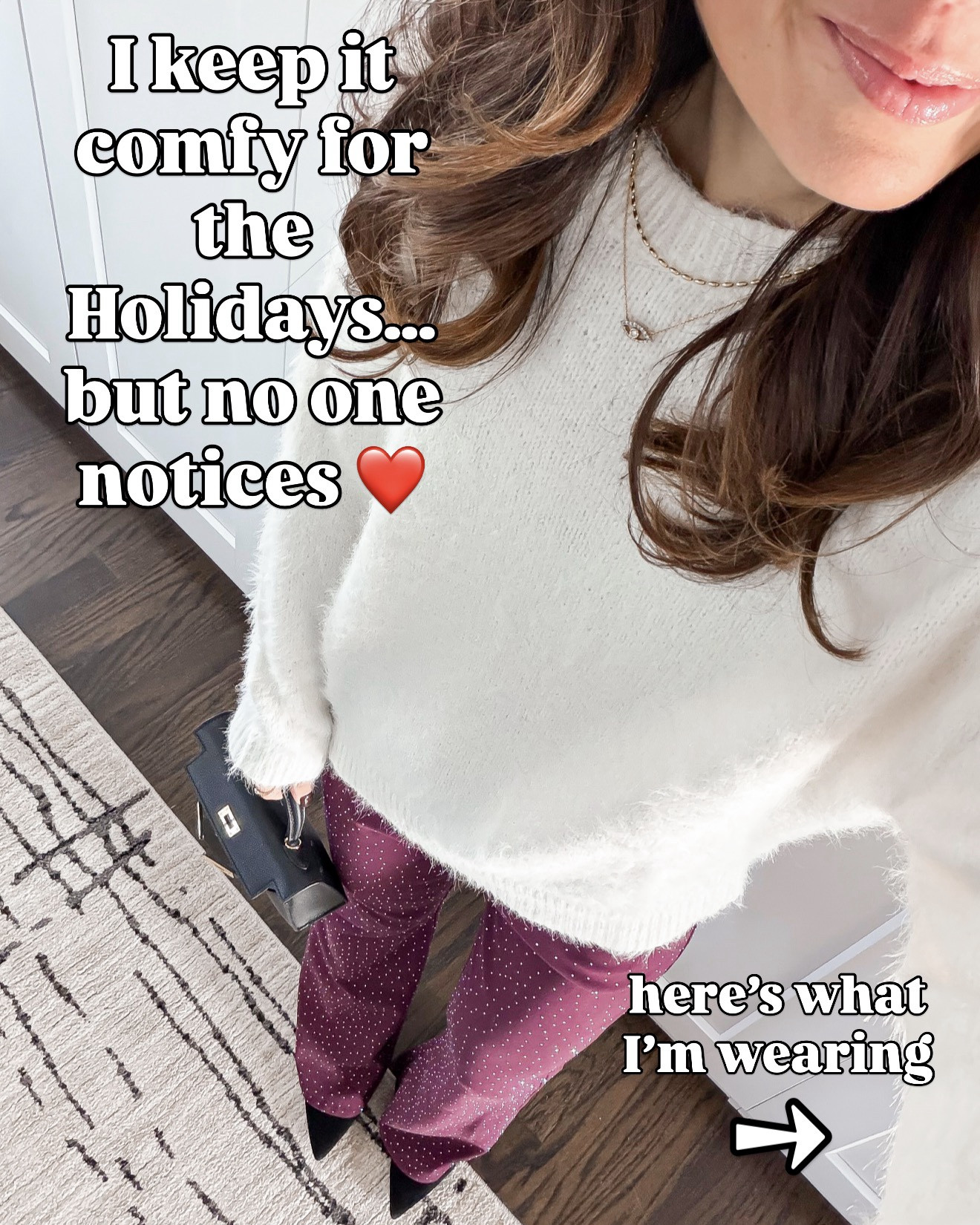 💬 “COMFY” and I’ll send you everything I’m wearing.
These are my go-to outfits when I want to feel cozy and still look put together. Stretchy pants that feel like leggings, soft knits, easy sets, and a little holiday sparkle mixed in ✨

Perfect for parties, hosting, errands, or just being comfy this week 🙌🏻
🔗


#LTKOver40 #LTKHoliday #LTKootd