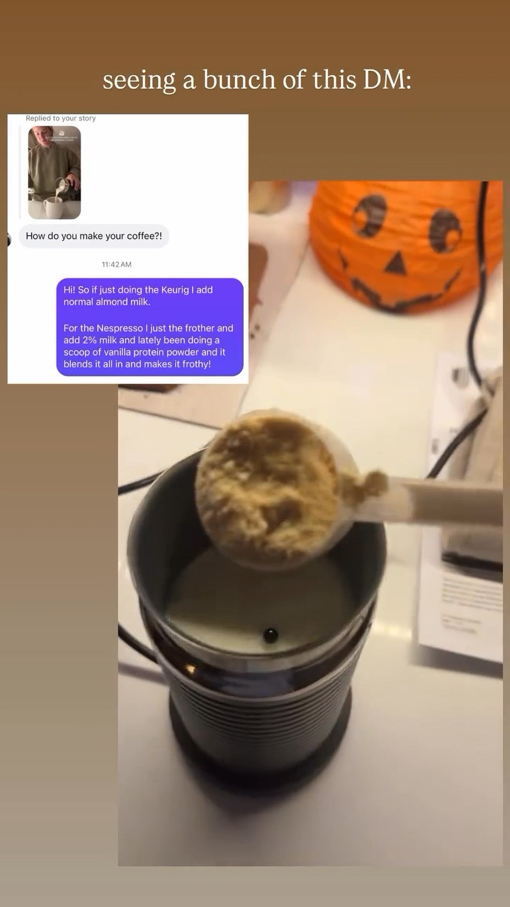 How I make my coffee ☕️ 

Frother, protein powder