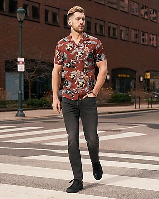 Slim Straight Black Temp Control Hyper Stretch Jeans | Express