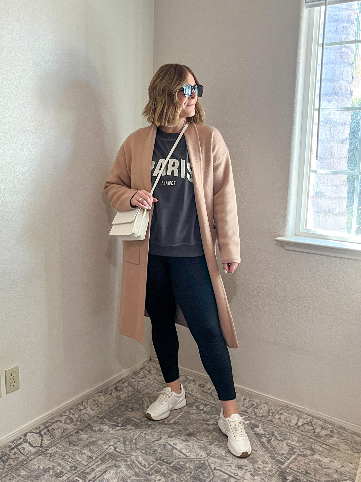 Sweatshirt with coatigan and leggings//
Wearing M in coatigan (runs big)
Wearing L in sweatshirt if t (tts)
Wearing L in leggings (tts)

#LTKmidsize #LTKstyletip #LTKfindsunder50