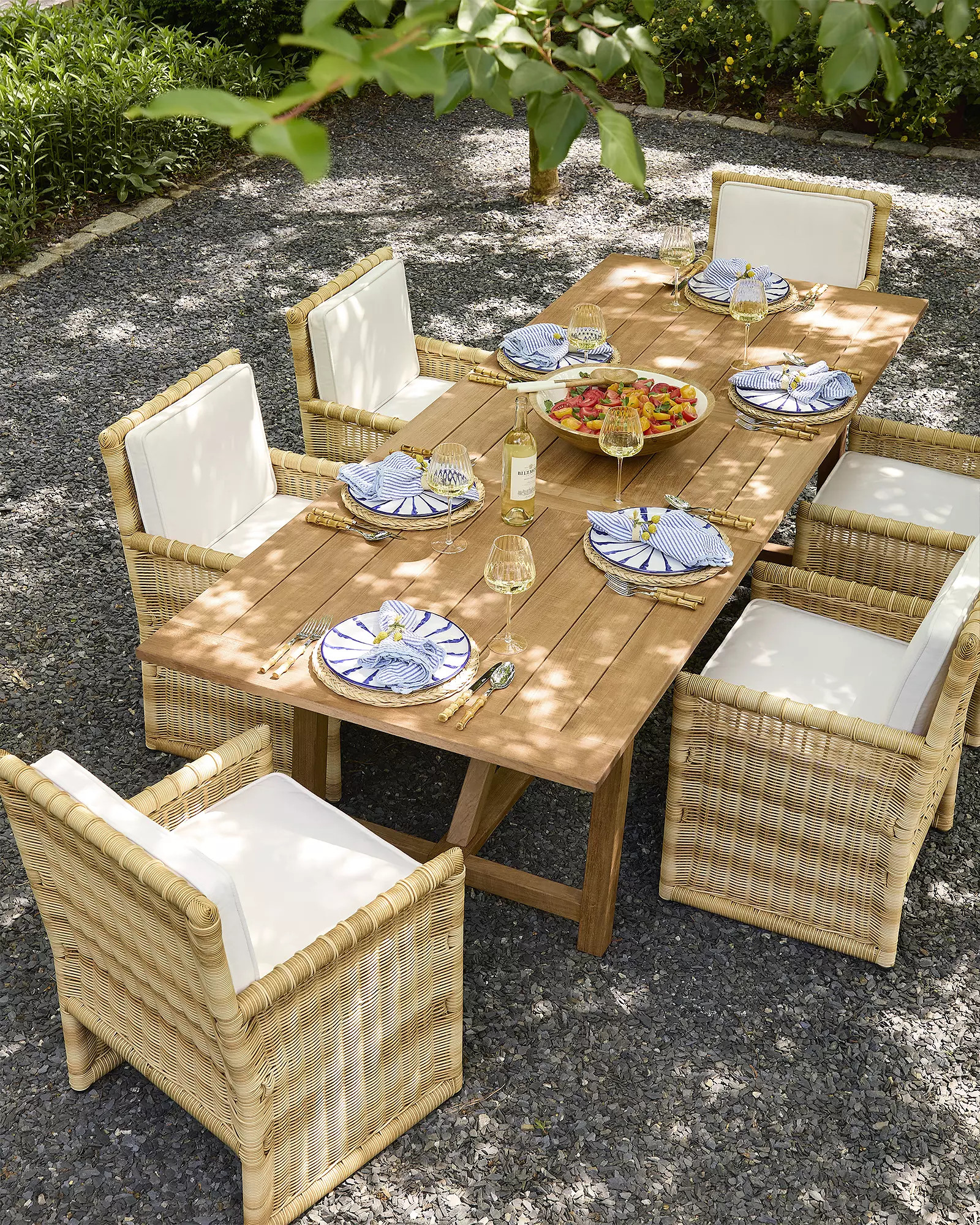 Crosby Expandable Dining Table with Pacifica Dining Chairs Set | Serena and Lily