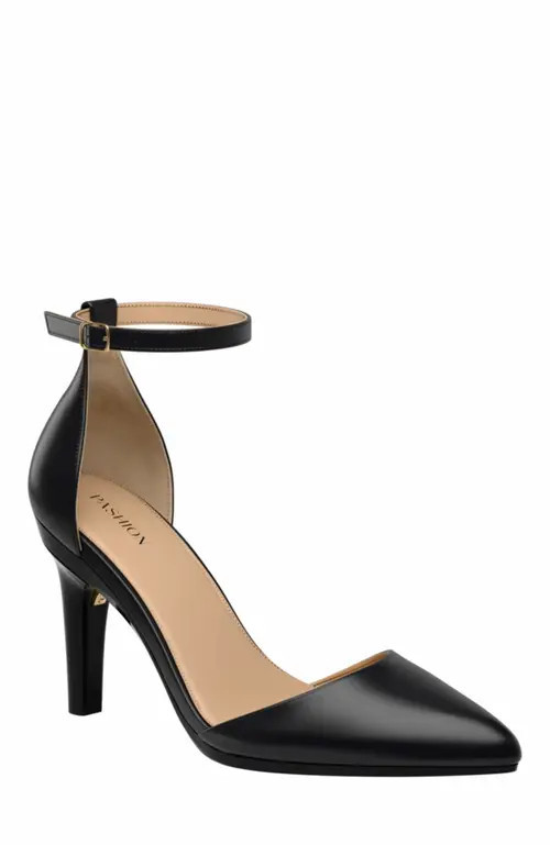Pashion Footwear The D'Orsay 4"" Stiletto Heel in Coal Leather at Nordstrom, Size 9.5 | Nordstrom