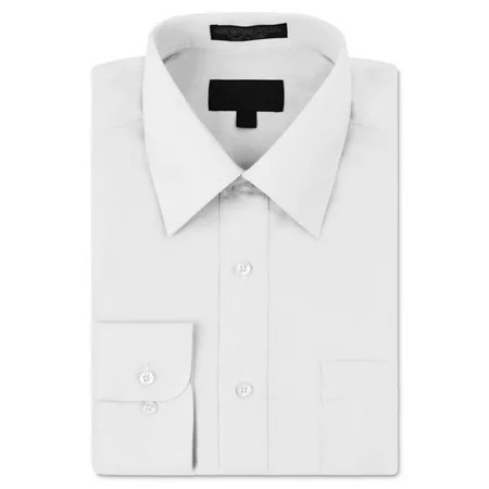 Men s Classic Fit Long Sleeve Wrinkle Resistant Button Down Premium Dress Shirt (White 3XL) | Walmart (US)