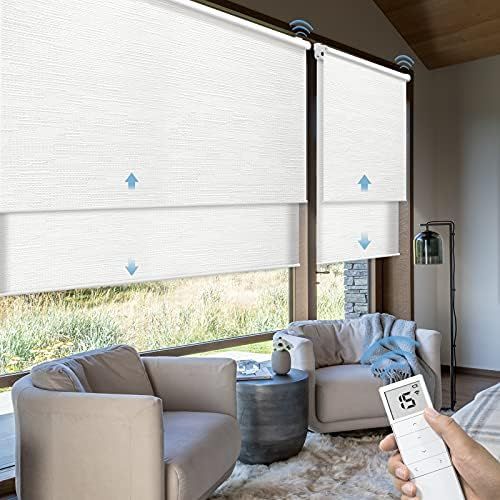 Graywind Motorized Dual Shades Smart Double Blinds Blackout and Light Filtering Shades in One Set... | Amazon (US)