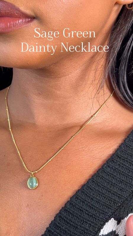 Sage Green Necklace for Women 

#LTKstyletip #LTKSpringSale #LTKfindsunder50