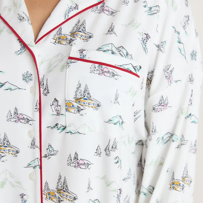 Alpine Dreams Pyjama Shirt - Ski Print | Lounge (UK)
