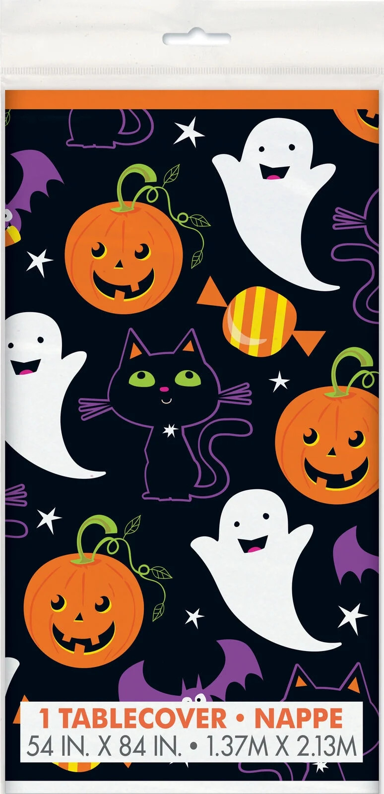 Cat and Pumpkin Halloween Plastic Tablecover 54 x 84 | Walmart (US)