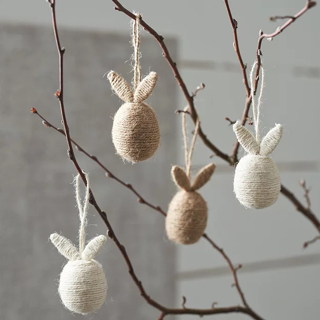 Mini Jute Bunny Eggs – Set of 4 | The White Company (UK)
