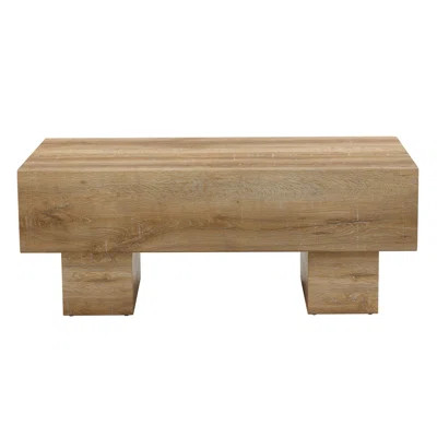 Modern Simple Light Wood Texture MDF Coffee Table With Practical Design For Living Rooms And Apartments. | Wayfair North America