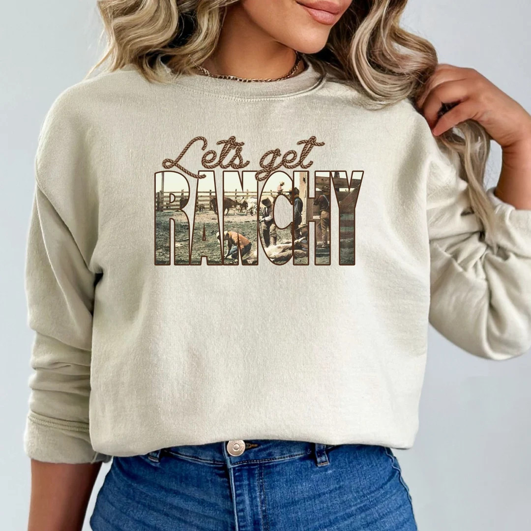 Lets Get Ranchy Punchy Western Graphic Western Gift for - Etsy | Etsy (US)