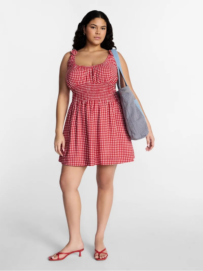 Kacey Lee Women's Smocked Mini Dress, Sizes XS-XXL | Walmart (US)