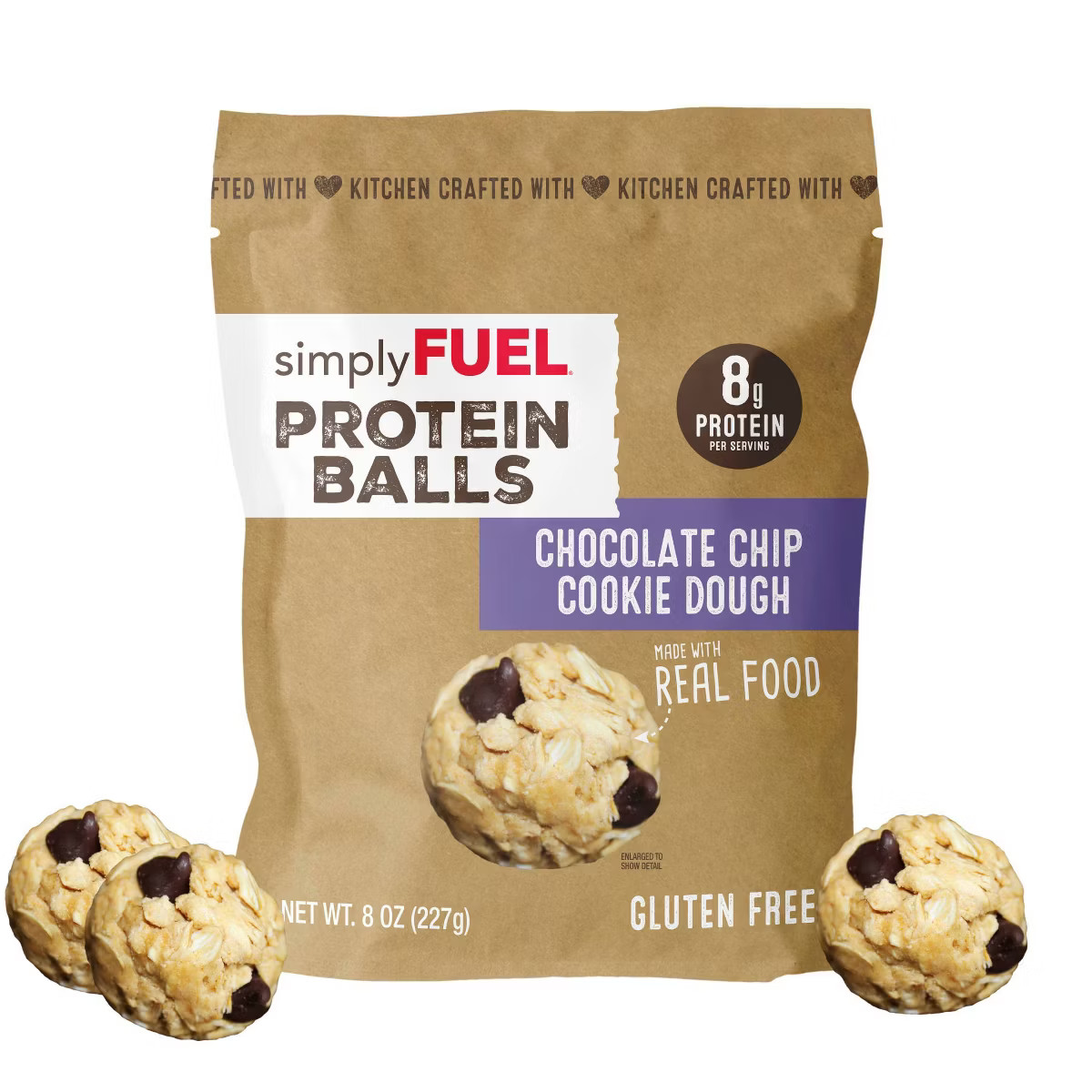 simplyFUEL Chocolate Chip Cookie Dough Protein Balls - 8oz | Target