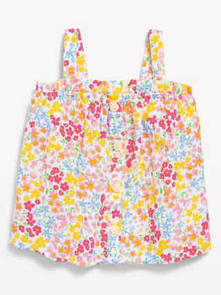 Sleeveless Button-Front Top for Toddler Girls | Old Navy (US)