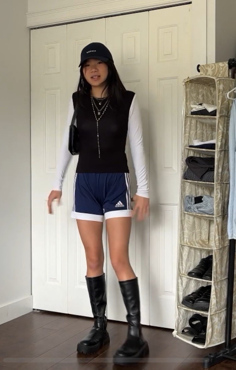 Sporty spring athletic outfit 