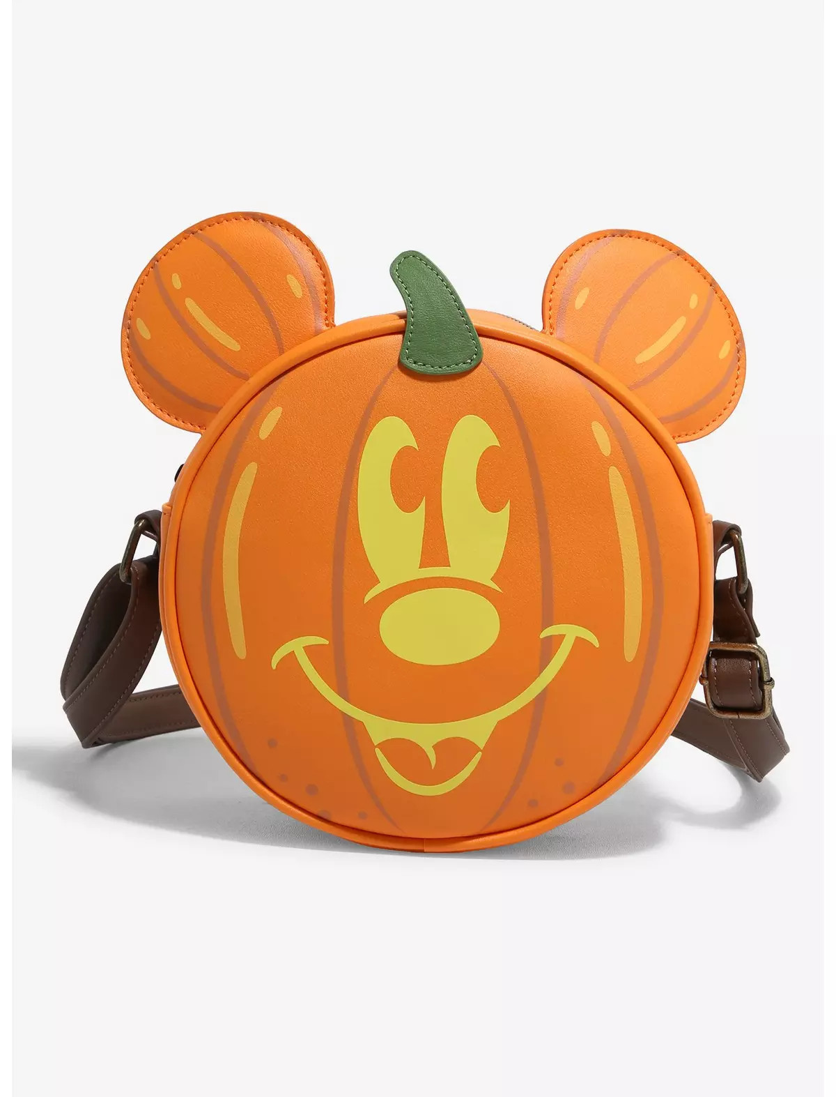 Loungefly Mickey Mouse Glow-In-The-Dark Pumpkin Crossbody Bag | Hot Topic