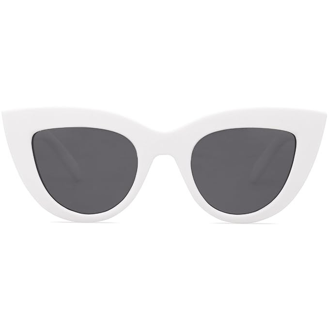 SOJOS Retro Vintage Cateye Sunglasses for Women Plastic Frame Mirrored Lens SJ2939 | Amazon (US)