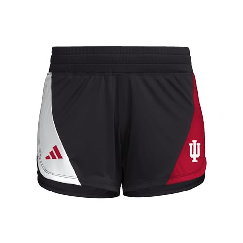 Adidas Women's D4T Woven Indiana University Training Shorts, Black/Team Victory Red/White/Indiana University, X-Small/3" Inseam | Amazon (US)
