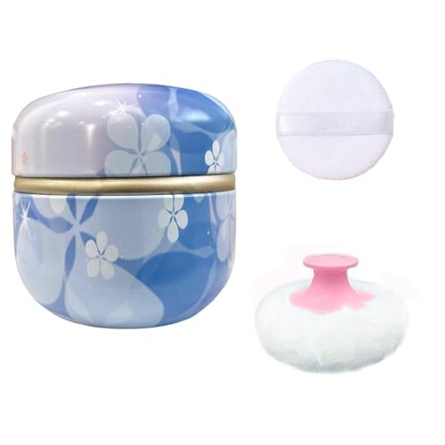 Qopoto Body Powder Puff and Container for Dusting Powder, Women Powder Puff and Powder Case for Bath and Travel (Floral Diary) | Amazon (US)