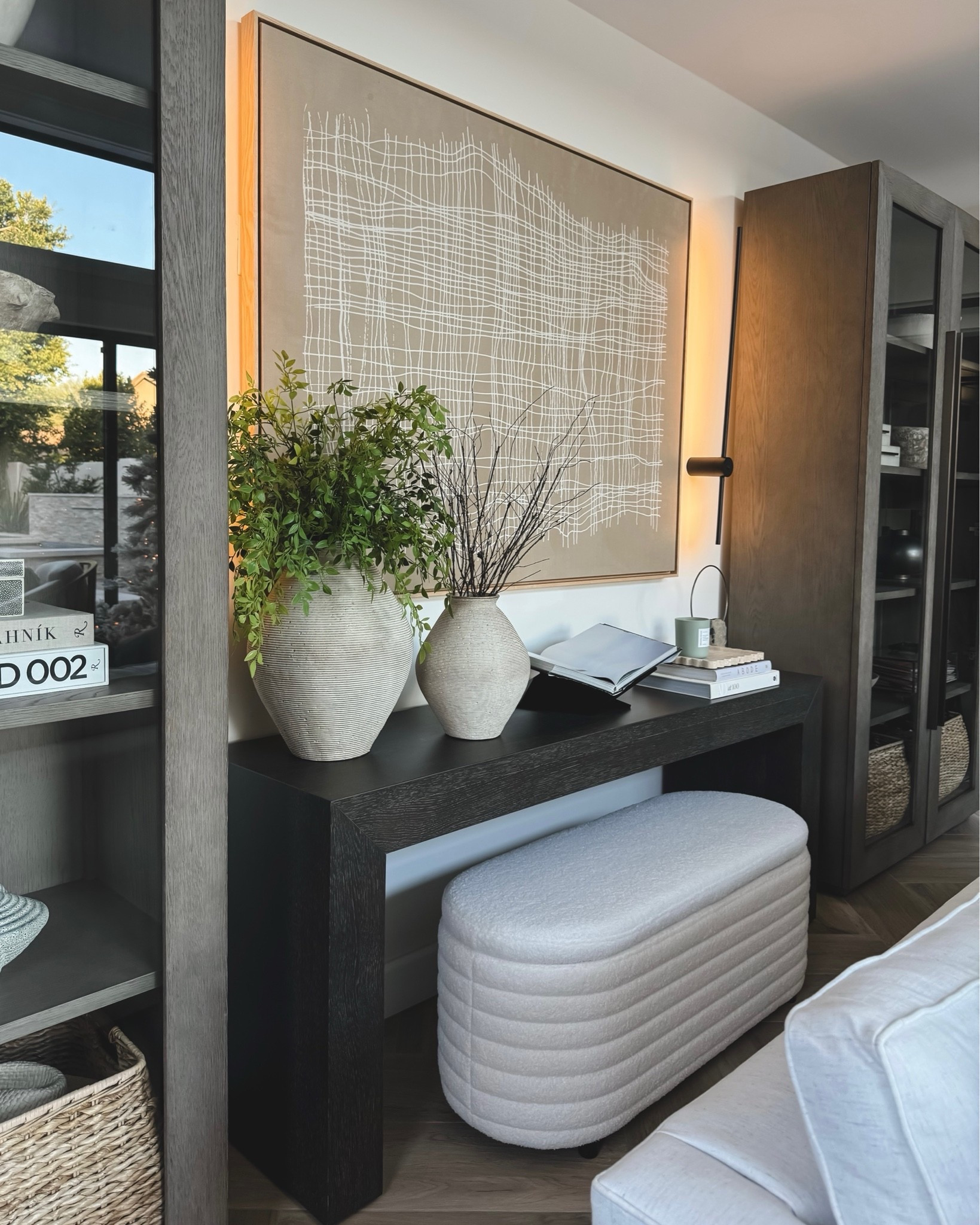 Home decor, Modern organic home, chic storage ottoman, best selling console table, designer inspired modern 

#LTKHome #LTKdayinmylife

#LTKSeasonal #LTKOver40 #LTKmomlife