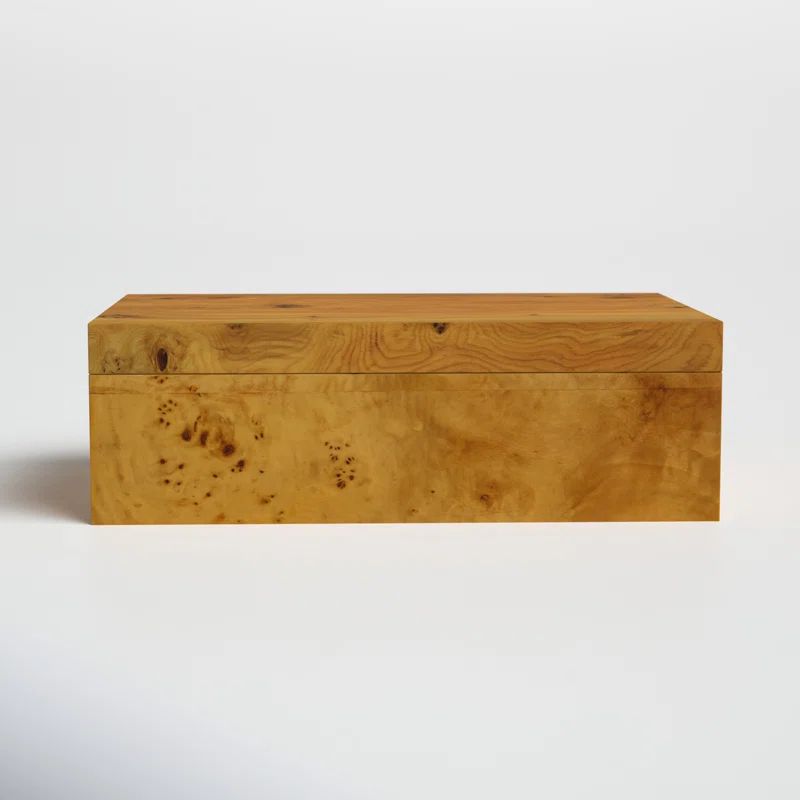 Almeda Burl Wood Design Decorative Box | Wayfair North America