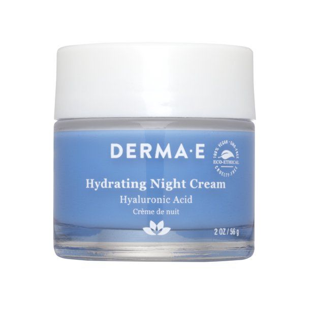 Derma E Hydrating Night Face Cream, Hyaluronic Acid Moisturizer, 2 Oz | Walmart (US)