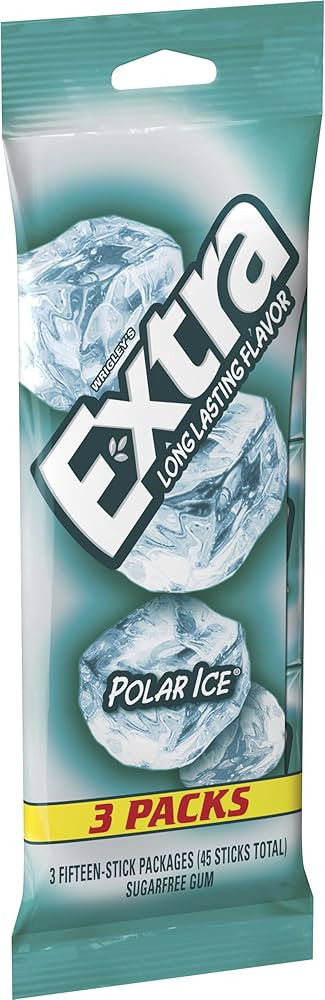 EXTRA Gum Polar Ice, Sugarfree Gum, 45 Ct, Bulk Mint Gum for Breath Refreshing, After Meals, Trav... | Amazon (US)