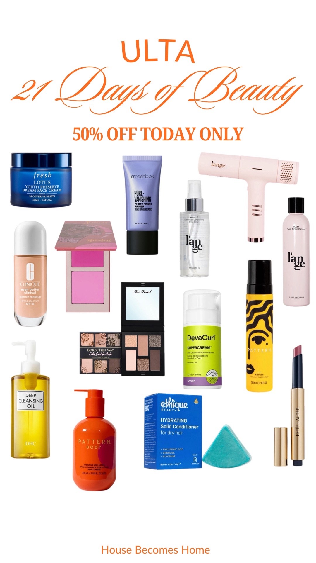 Ulta 50% off today only!!



#LTKBeauty #LTKSaleAlert #LTKmorningroutine
