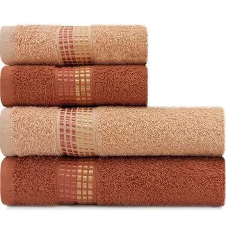 Jogo De Toalhas 4 Peças - Banho e Rosto Algodão Felpuda Dimer Karsten - Emcompre | Dafiti (BR)