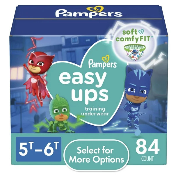 Pampers Easy Ups PJ Mask Training Pants Toddler Boys Size 5T/6T 84 Count (Select for More Options... | Walmart (US)