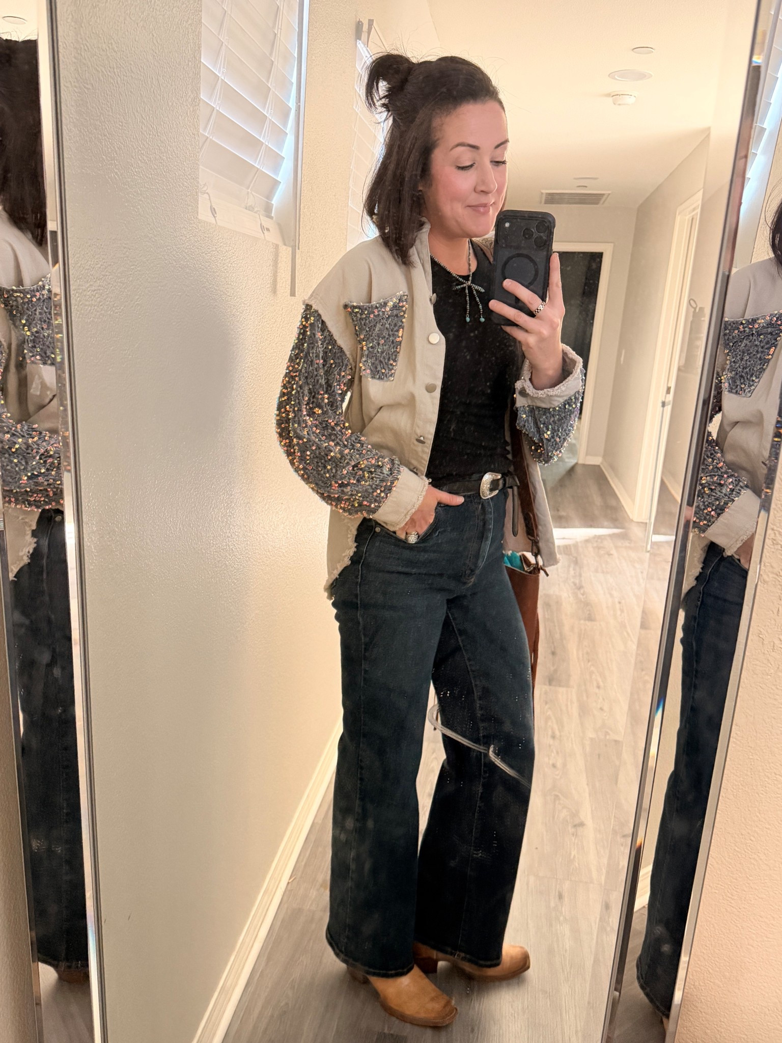 Western millennial mama outfit! Love this outfit as a homeschool mom headed to see the nutcracker with her boys! Super simple, but a little sparkle  

#LTKootd #LTKFindsUnder50 #LTKmomlife